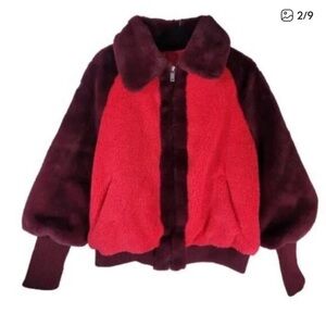 Ugg Augusta Baseball Faux Fur Sherpa Jacket NWT Size Medium